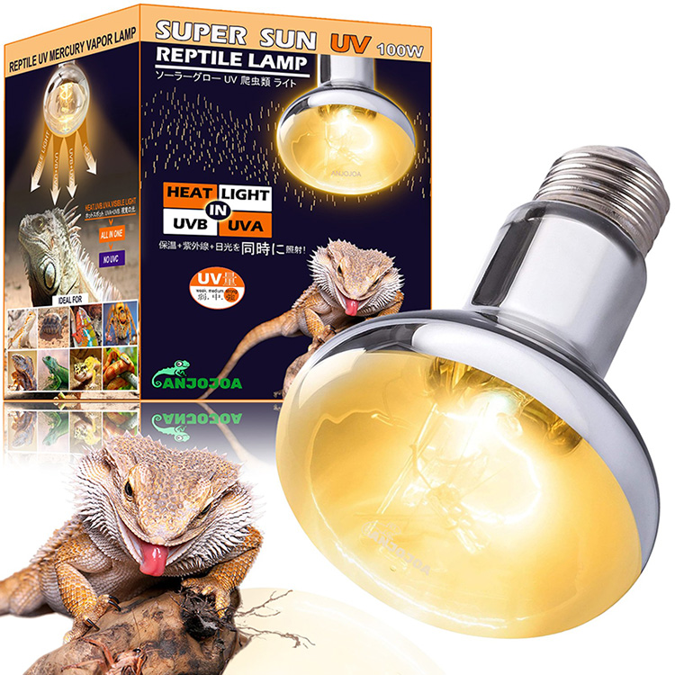 Reptile Heat Lamp Bulb Full Spectrum UVA UVB Sun Light for Reptile and Amphibian Use